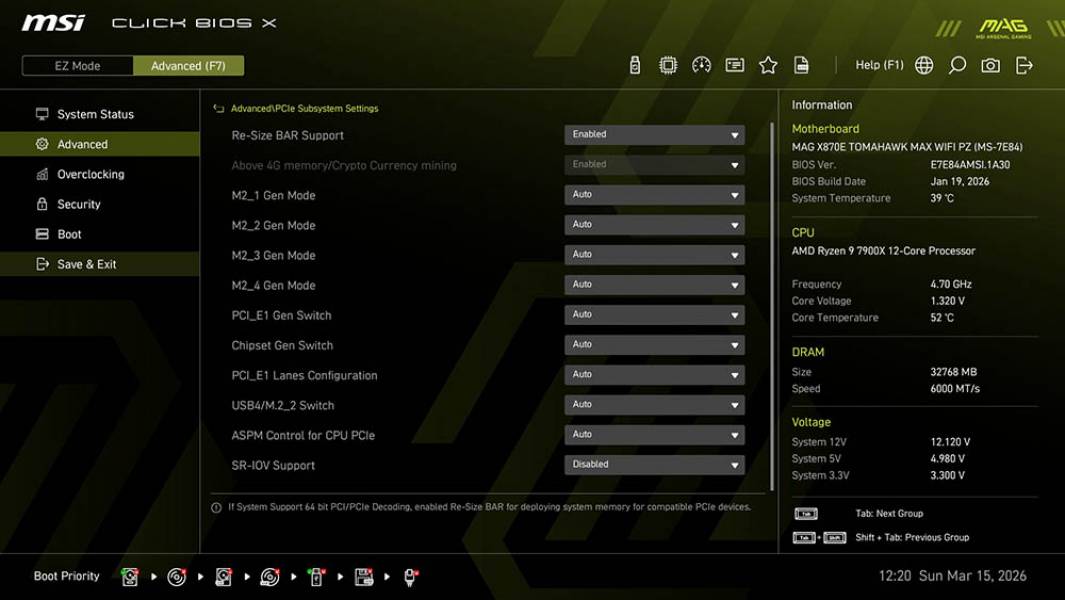 MSI MAG X870E TOMAHAWK MAX WIFI PZ-2